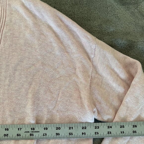 J. Jill Petal Pink Long Line Cardigan Sweater MEDIUM Cotton Silk Wool Blend - Picture 5 of 6